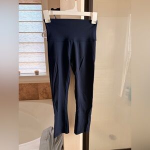Lululemon Athletica Wunder Train Cropped 19” Navy Leggings